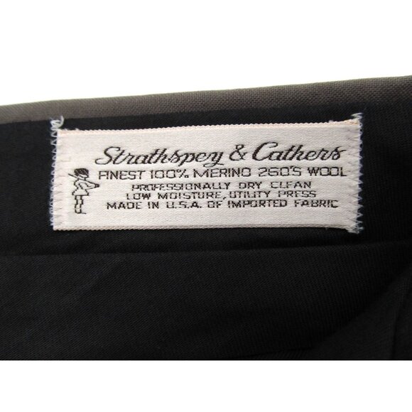 Vintage Majer Slacks Merino Wool Pants 34x29 Taupe Trousers Union Made USA - Picture 6 of 16